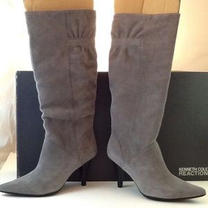 Kenneth Cole never worn Gray leather boots